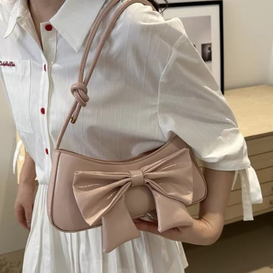 Bucket Handheld Bag with Bow Detail